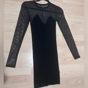 Black long sleeve small mini dress
